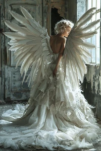 Stunning Angel Wings Canvas Picture Print Wall Art - Picture 1 of 9