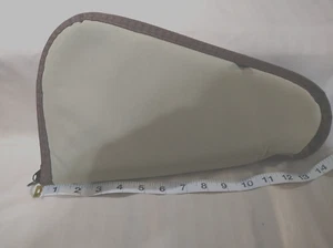 Soft Padded Case 14" x 8" Beige With Brown Trim and Soft Brown Interior Padding - Picture 1 of 5