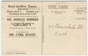  ROYAL ARTILLERY THEATRE, WOOLWICH - London Theater Werbung Postkarte - Bild 1 von 2