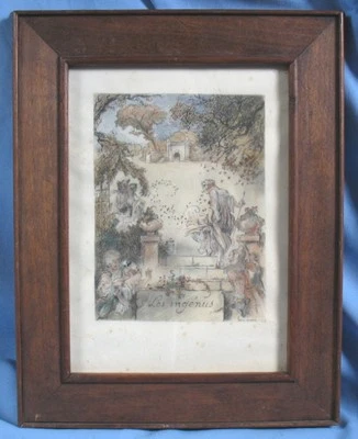 Charmant Dessin Colorié de Louis MORIN  - Photo 1/4