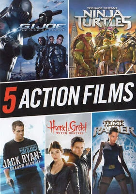 5 Action Films (G.I.Joe / TMNT / Shadow Recruit / Witch Hunters / Tomb Raider) D - Image 1 of 2
