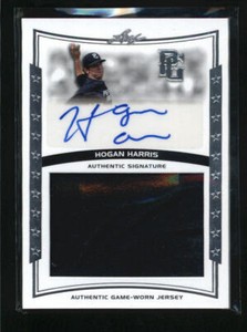 HOGAN HARRIS 2014 LEAF PERFECT GAME USED WORN JERSEY AUTOGRAPH AUTO AD6203
