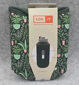 Manicotto per tazza bevande isolante riutilizzabile Sok It 32 oz verde - Foto 1 di 3