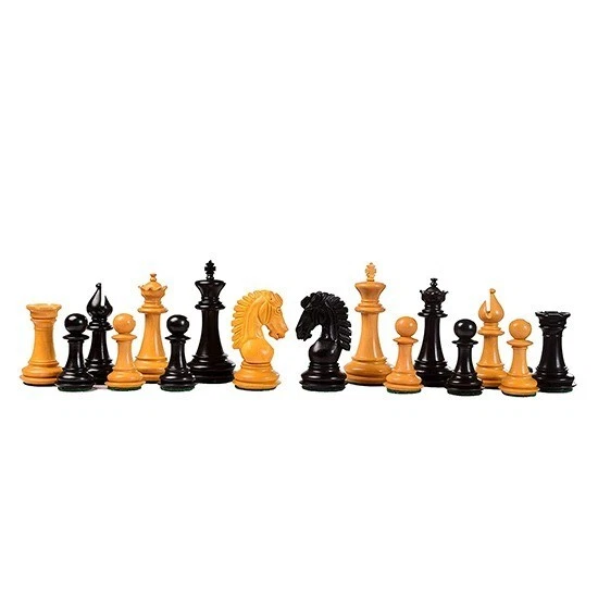 Wooden Chess Pieces ,King Height-3.75 Inches ,Ebonised and Box Wood,Extra Queens - Image 1 of 1