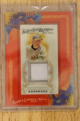 2010 Topps Allen & Ginter Framed Relic AGR-BA Brett Anderson Oakland Athletics - Image 1 of 2