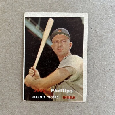 1957 Topps Baseball Jack Phillips Detroit Tigers Card #307 - Image 1 of 2
