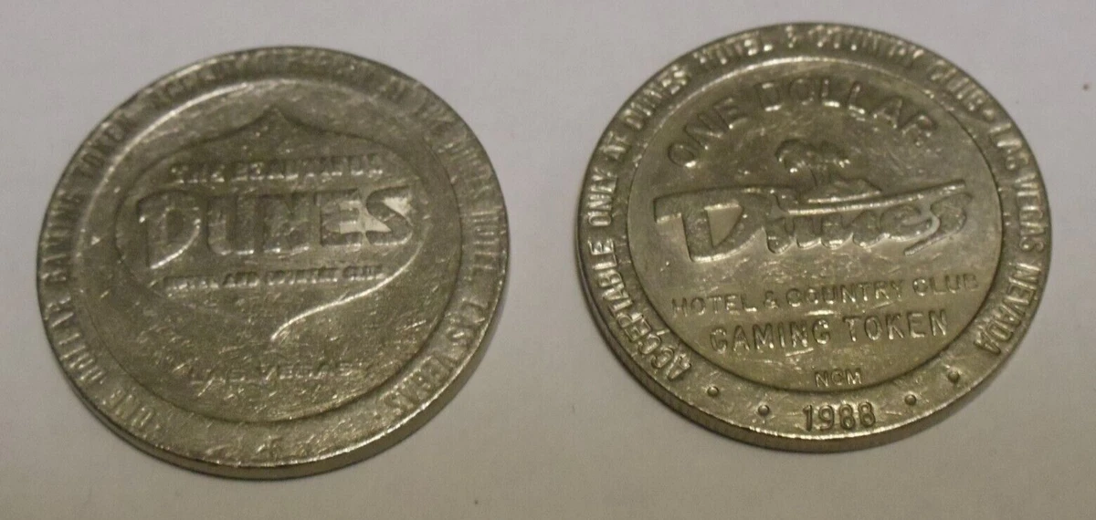 2 VINTAGE DUNES CASINO $ 1 GAMING COIN TOKENS - Las Vegas, NV | eBay