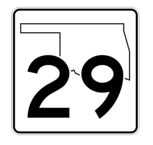 Oklahoma State Highway 29 Aufkleber Sticker R5584 Highway Route Schild - Bild 1 von 1