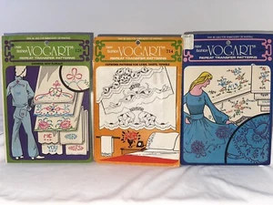 Vintage New Fashion Vogart Transfer Patters Lot Of 3 #714 #128 #249 - Picture 1 of 11