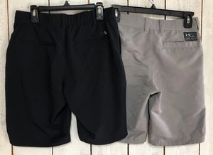 Set Of Women’s Under Armour Loose HeatGear Gray & Black Golf Shorts Sz 27 - Picture 1 of 4