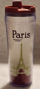 Starbucks Coffee 2004 Paris Eiffel Tower Travel Mug Tumbler 12oz Acrylic Plastic - Bild 1 von 3