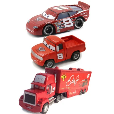 Mattel Disney Movie Cars No.8 Dale Earnhard Jr Racers Pickup Mack Truck Kids Toy - Image 1 of 4