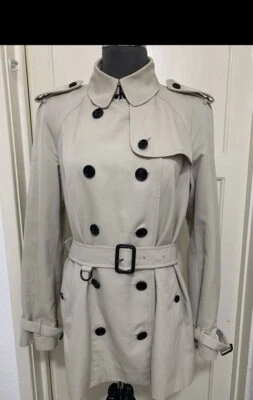 Gabardina para mujer Burberry London Stone algodón longitud media talla 14 en muy buena condición precio de venta sugerido por el fabricante 1790 GBP Foto 1 de 4