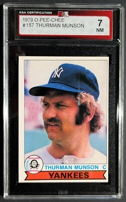 1979 O-PEE-CHEE OPC #157 Thurman Munson Card KSA 7 NM Yankees MLB Baseball - Image 1 of 3