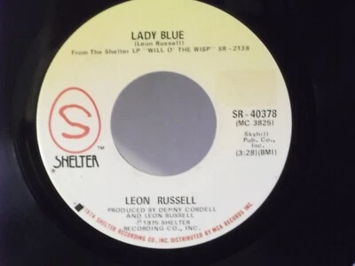 Leon Russell,shelter 40378,"Lady Blue",US,7" 45,1975 blues rock classic,M - Image 1 of 2