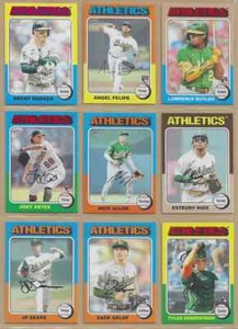 2024 Topps Heritage OAKLAND ATHLETICS Base Team Set of (9) Esteury Ruiz Rooker - Picture 1 of 1