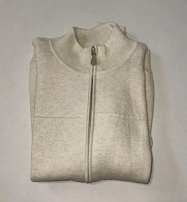 NEW Norm Thompson Full Zip Tight Knit Cardigan Sweater Men's Size Large - Image 1 of 4