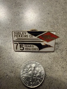 DUDLEY PERKINS, SF CA - HARLEY DAVIDSON DEALER VEST PIN 75 Jahre Jubiläum 1989 - Bild 1 von 1