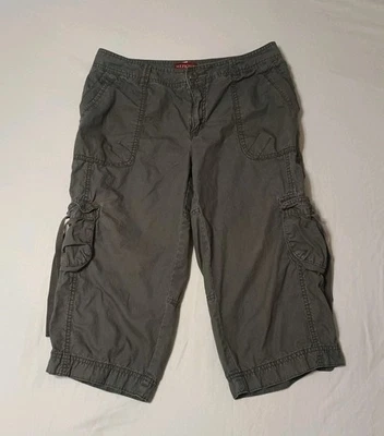Women’s Merona Cargo Capri Shorts Dark Grey Size 8 Mid  - Image 1 of 4