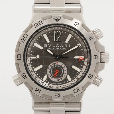 Cronógrafo profesional Bvlgari Diagono DP42SGMT SS SS AT cara gris Foto 1 de 4