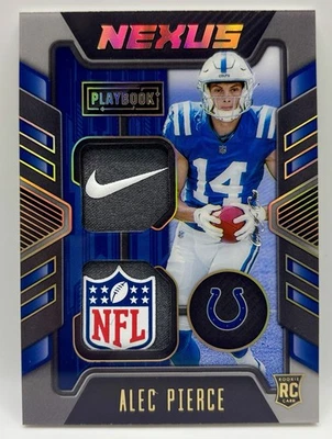 2022 Panini Playbook Alec Pierce Rookie Dual Logo Tag Patch Shield RC TRUE 1/1 - Image 1 of 2