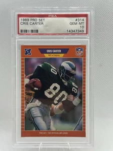 1989 Pro Set Cris Carter RC PSA 10 - Picture 1 of 2
