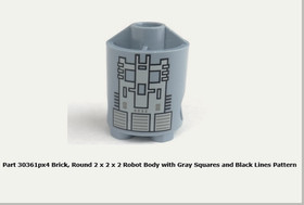 Lego Cylinder ROBOT 2x2x2 SAND BLUE Star Wars 4487 4486 30361px4 30361cpr0005