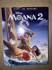 Brand New Moana 2 Blu-ray DVD/digital New Slipcover Two The Rock Disney - Picture 1 of 2