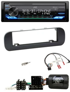 JVC Bluetooth DAB USB Lenkrad Autoradio für Fiat Panda 2012-2020 schwarz - Bild 1 von 10