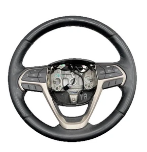 ⭐️ 2014-2018 JEEP CHEROKEE STEERING WHEEL BLACK LEATHER OEM - Picture 1 of 11