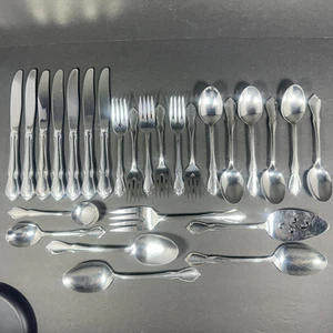 Lot Of 26  OneidaCraft Deluxe Chateau Stainless Steel Flatware Utensils - Picture 1 of 7