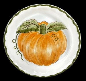 Williams Sonoma Kürbis Kuchen Teller Schale 10" Herbst Ernte Thanksgiving - Bild 1 von 4