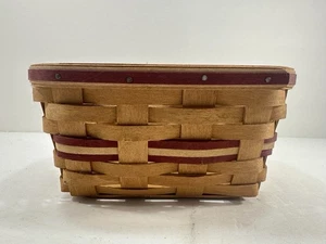 Longaberger 2005 Branch Sales Incentive Basket - Red And White - Picture 1 of 7