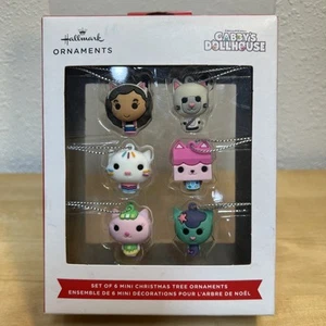 SET of 6 MINI HALLMARK ORNAMENTS ~ GABBY'S DOLLHOUSE ~ 2024 *NEW - Picture 1 of 2