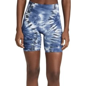 TORY BURCH Tory Sport hoch geschnitten nahtlos Batik Spandex Biker Shorts Größe L - Bild 1 von 5
