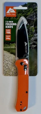 Ozark Trail 7.5 pulgadas Carpeta Bloqueo Deslizante CUCHILLO PLEGABLE D2 Hoja y Clip para Cinturón *NUEVO* Foto 1 de 3