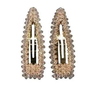 NEW hair accessories clips light pink set of 2 - Picture 1 of 5