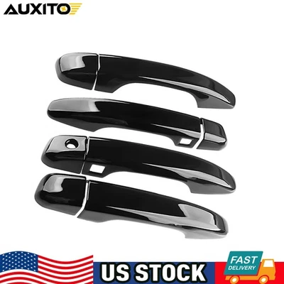 Cubiertas de manija de puerta negras brillantes 4 piezas para Honda Accord 2018-2022 con llave inteligente Foto 1 de 4