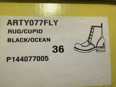 Fly London боевой стиль ботинки; черный/океан - Изображение 1 из 4