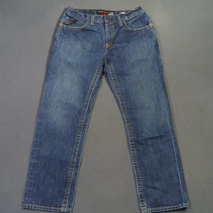 Ariat FR Jeans Uomo 32x32 Blu M3 Sciolto Basic Impilabile Gamba Dritta Saldatore - Foto 1 di 13
