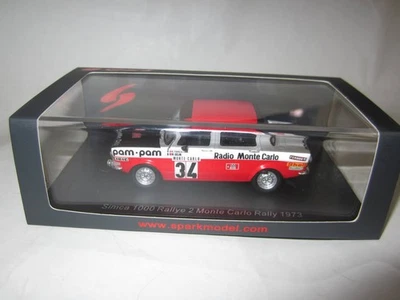 Spark 1/43 Simca 1000 Rally 2 Rally di Montecarlo 1973 #34 B Fiorentino - Immagine 1 di 4