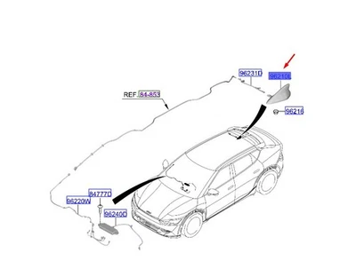 KIA EV6 CV Antenna 96210CV500ABP NEW - Image 1 of 2