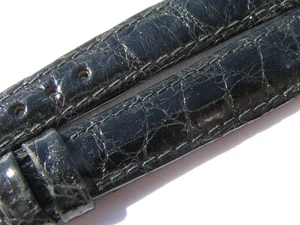 Rolex Leder Band Armband schwarz 13mm 13/10 für Dornschliesse 65/105 NOS I294 - Picture 1 of 6