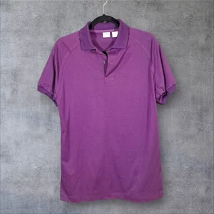 VTG Patron Polo Shirt Made in Japan Purple Ringer Preppy Tennis 90s Breathable - Picture 1 of 13