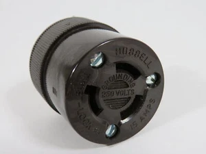Hubbell 4580 Twist-Lock Connector 15A 250V 3-Wire 2-Pole NOP - Picture 1 of 2