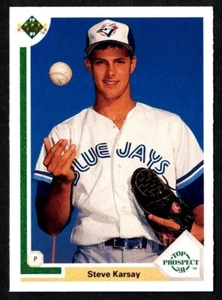 1991 UPPER DECK TOP PROSPECT RC #54 STEVE KARSAY - TORONTO BLUE JAYS - ROOKIE - Picture 1 of 2