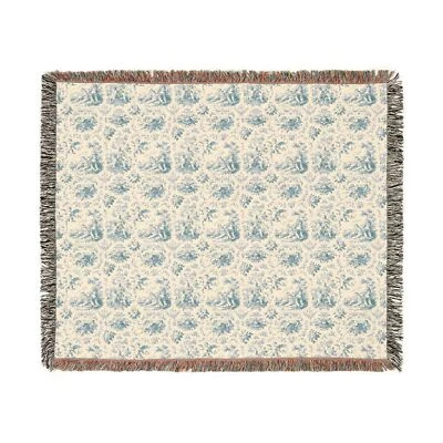 Elegante manta tejida floral francesa para baño, tapiz de edredón Country Chic Foto 1 de 3