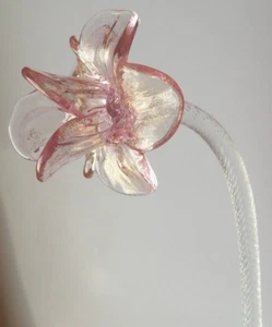 MURANO VENEDIG KRONLEUCHTER ERSATZTEIL SPARE PART RECHANGE GERADE BLUME FiD65/2 - Bild 1 von 6