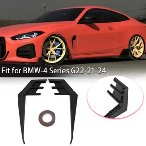 1Pair For 2021~2025 4 Series G22 G23 430i M440i Black Side Air Fender Vent Trim - Picture 1 of 9