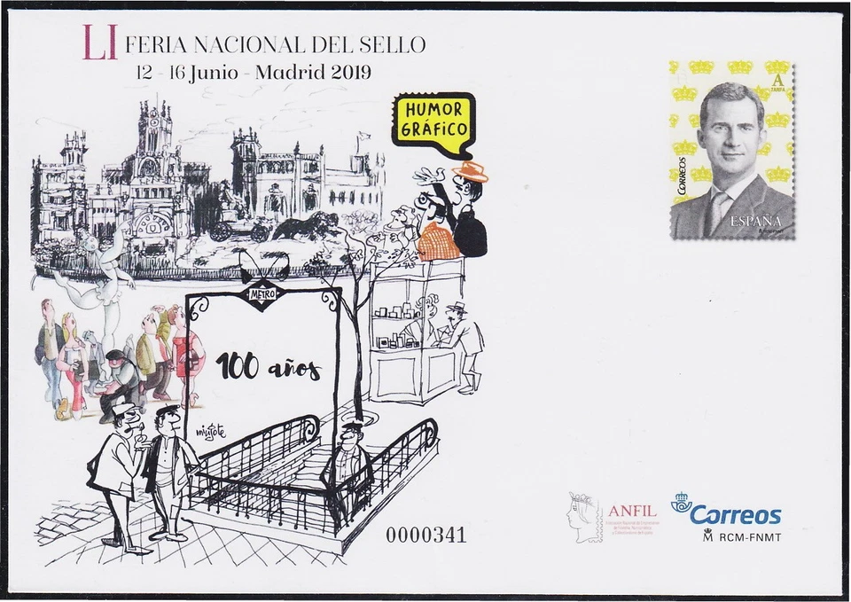 Sobres Enteros Postales 151 2019 Feria Nacional del sello - Imagen 1 de 1